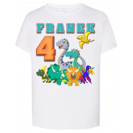 Koszulka Urodzinowa Dinozaury