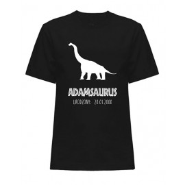 KOSZULKA DZIECIĘCA T-REX URODZINOWA IMIĘ+SAURUS